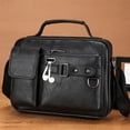 thumbnail image 1 of Djiypn PU Leather Crossbody Bags for Man Women Shoulder Handbags Multi Pocket Travel Purse with Adjustable Strap, 1 of 6