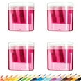 thumbnail image 1 of Djiypn Pencil Sharpener, Manual Pencil Sharpeners, 4PCS Dual Holes Pencil Sharpeners with Lid, Portable Pencil Sharpener for Travel Office, Hot Pink, 1 of 9