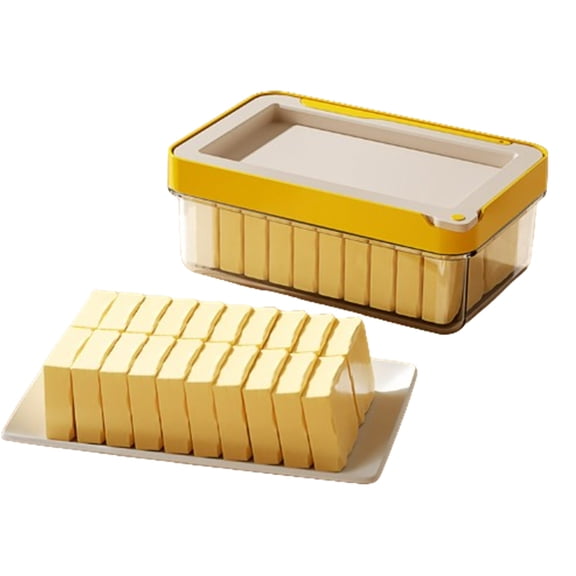 Djiypn Plastic Butter Cutter with Airtight Container, Built-in Cutting Function for Easy Spreading, Compact Design for Fridge Storage, Multifunctional for Kitchen Use