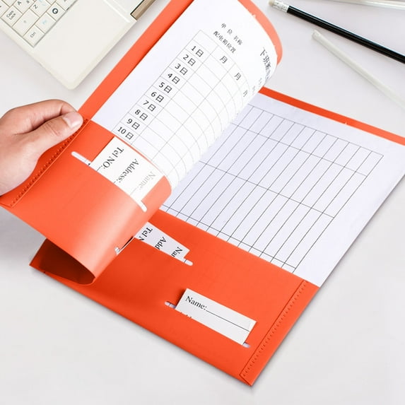 Djiypn Plastic Folders With Pockets Heavy Duty Pocket Folders Letter Size File Folders For Documents Office School,Plastic,orange
