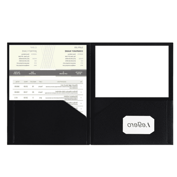 Djiypn Plastic Folders with Pockets Heavy Duty Pocket Folders Letter Size File Folders for Documents Office School,Plastic,Black