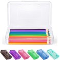 thumbnail image 1 of Djiypn Plastic Pencil Case Box with Lid Snap Closure, Large Capacity Storage Organizer Box for Home, Office, 1Pack-Clear, 1 of 8