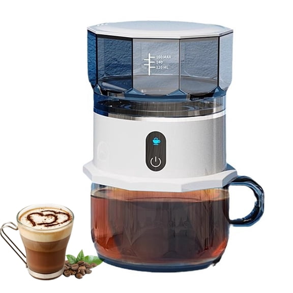 Djiypn Portable Fully Automatic Mini Coffee Brewer - Battery Powered Drip Pot for Convenient Hand Brewed Coffee Anywhere - Perfect for Travelers and Outdoor Enthusiasts
