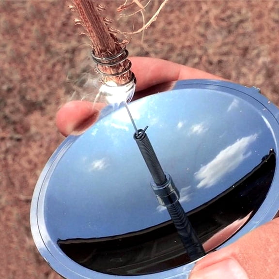 Djiypn Portable Solar Igniter for Outdoor Fire Starting - Efficient Mini Lighter with Parabolic Mirror for Hiking, Camping, and Backpacking Adventures - Essential Tool for Outdoor Enthusiasts
