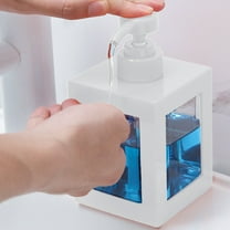 Djiypn Pump Bottle, Refillable Plastic Empty Lotion Soap Dispenser Liquid Container for Bathroom Shampoo and Body Wash, 16.9oz/500ml White, 1-Pack