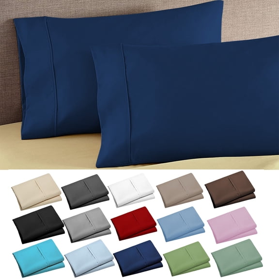Djiypn Queen Pillow Cases - Pack of 2 - Envelope Closure - Soft Brushed Microfiber Fabric - Fade Resistant Pillow Covers Queen Size 20 X 30 Inches (Red)