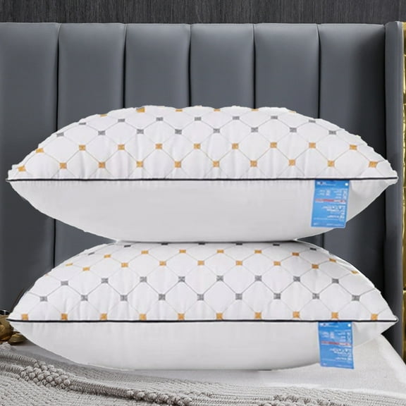 Djiypn Pillows Adult Antimicrobial Queen Cotton Bed Pillow, Extra Soft, 1Pack