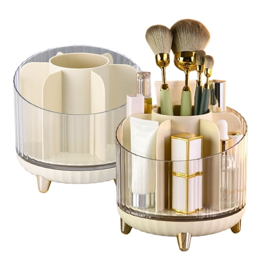 Djiypn Rotating Makeup Brush Storage Tube - Elegant Cosmetic Rack for Dressing Tables - Exquisite Craftsmanship & Hygienic Design - Perfect for Makeup Lovers and Beauty Enthusiasts