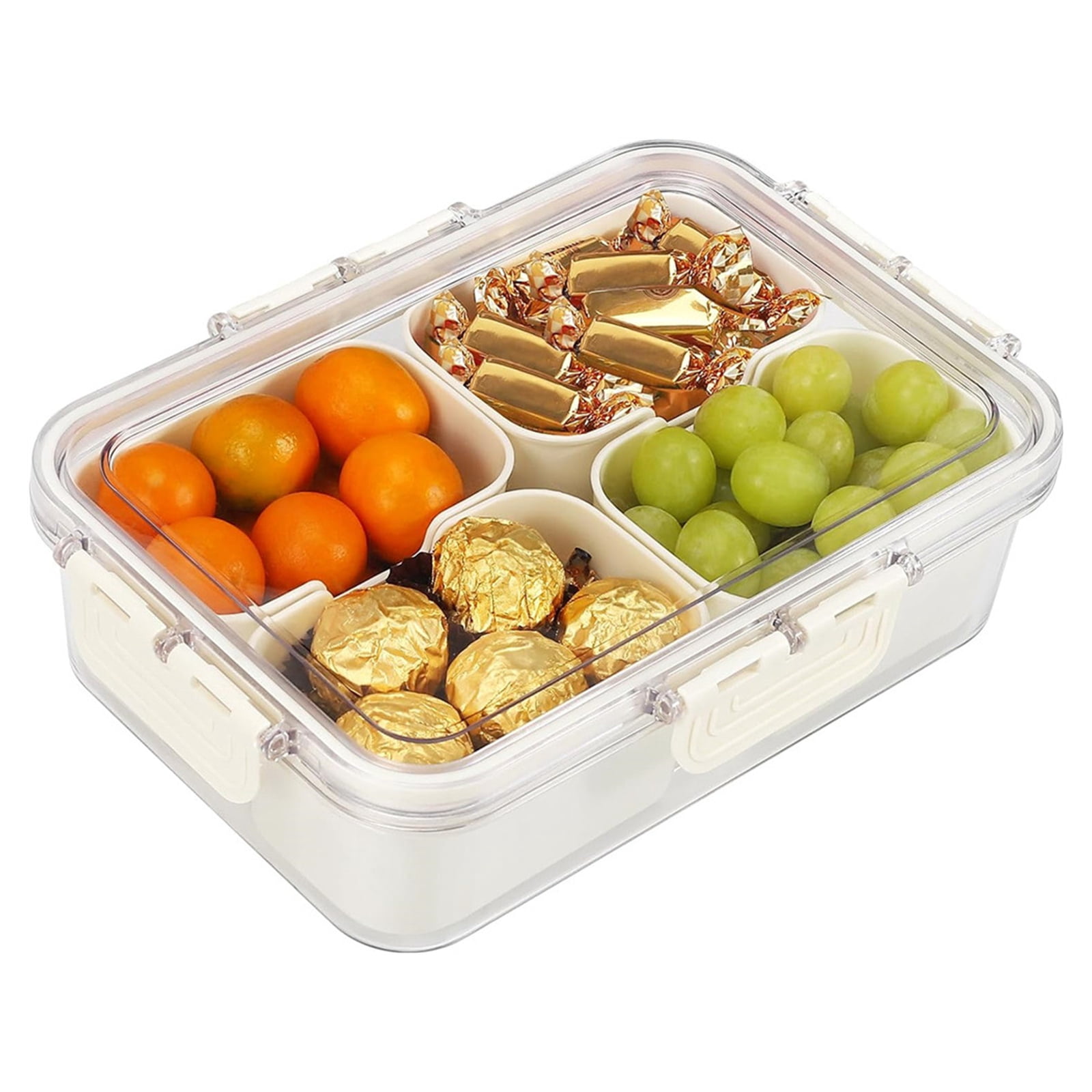 Chef Box Plus Djiypn Sealed Fruit Salad Preservation Box - 4 Compartment Bento ...