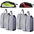 thumbnail image 1 of Djiypn Shoe Bags for Travel - 4 Pack Extra Large Waterproof Travel Shoe Bag for Men Women with Zipper & Handle - Travel Essentials, Portable Packing for Gym, Storage for Luggage, Closet[Gray], 1 of 9