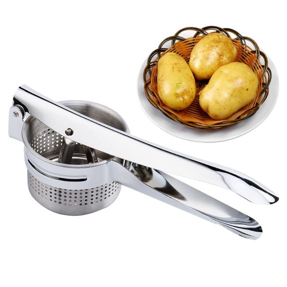 Djiypn Stainless Steel Manual Vegetable Squeezer, for Dumpling Filling and Potato Press, Easy Clean Multifunctional for Kitchen Juicing