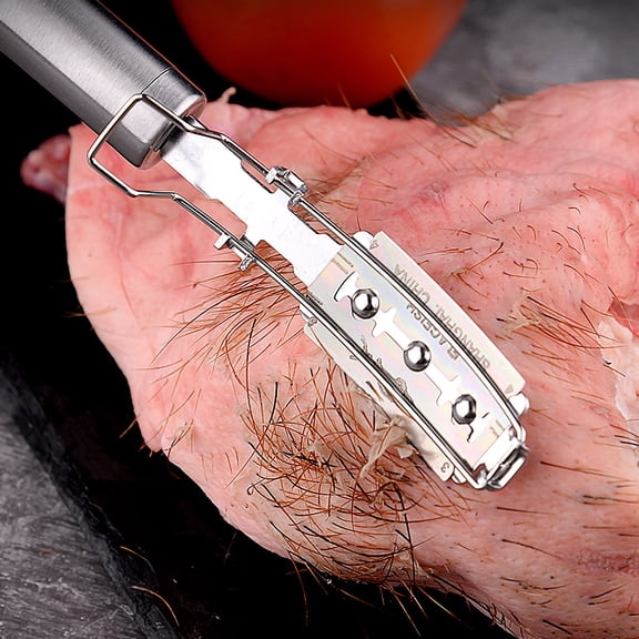 Djiypn Stainless Steel Pig Hair Scraper Knife - Ergonomic Design for Efficient Meat Removal, Ideal for Poultry and Animal Grooming - Perfect Kitchen Tool for Chefs and Home Cooks