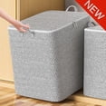 thumbnail image 1 of Djiypn Storage Bags 1 Pack Large Blanket Clothes Organization and Storage Containers for Comforters,Bedding, Foldable Organizer with Reinforced Handle, Clear Window, Sturdy Zippers, 1 of 9