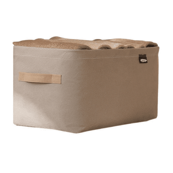 Djiypn Storage Baskets for Shelves,1 Pack Storage Bins，Foldable Organizer Boxes, Decorative Storage Basket for Organizing Clothes, Toys, Books, Foldable Cloth Baskets (Khaki, 20L)