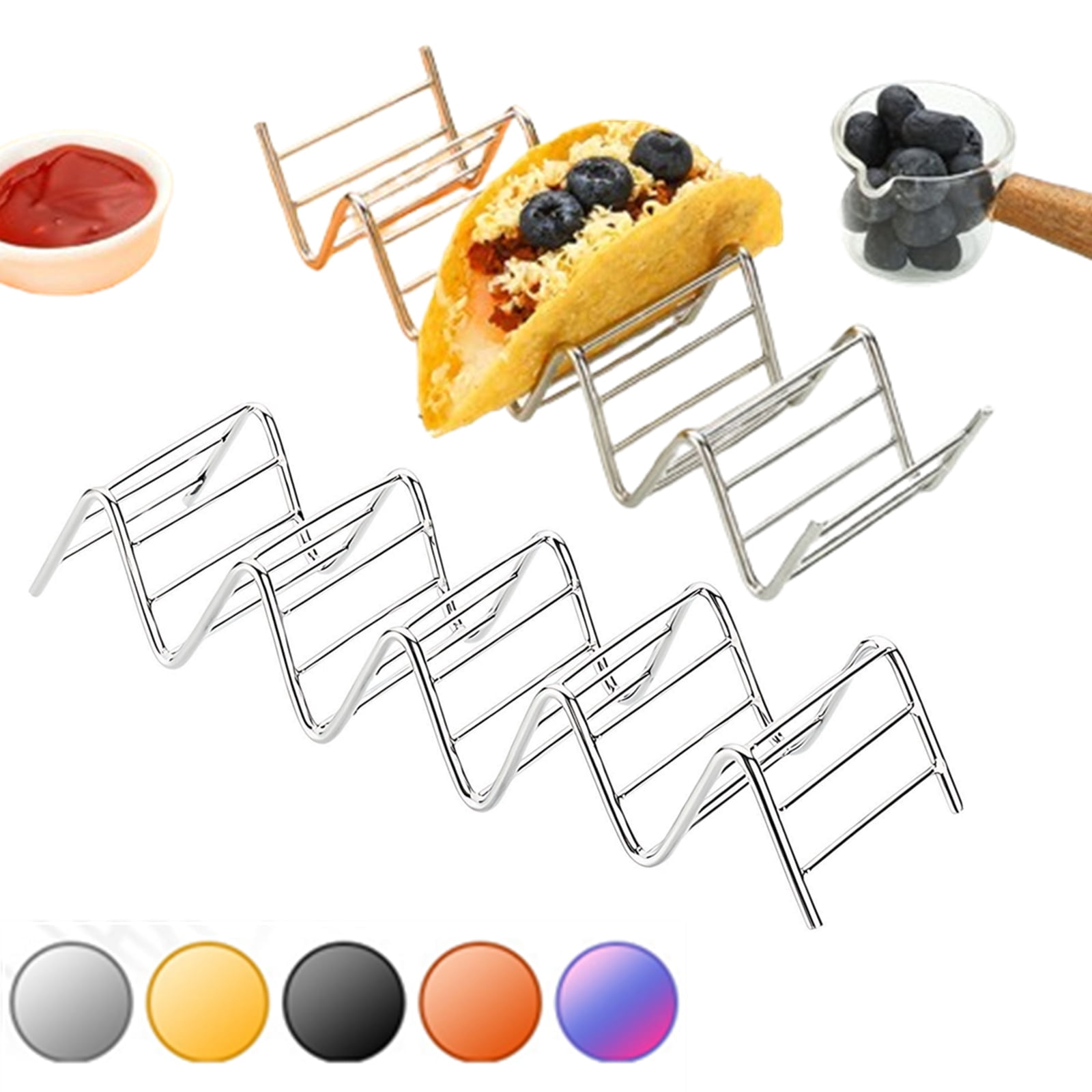 Djiypn Taco Holders 1Pack ,Stainless Steel Taco Shell Holder Stand ...