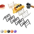 thumbnail image 1 of Djiypn Taco Holders 1Pack ,Stainless Steel Taco Shell Holder Stand, Taco Tray Plates for Taco Bar Gifts Accessories,Holds 4 Tacos Each,Oven, Dishware and Grill Safe for Baking, 1 of 7