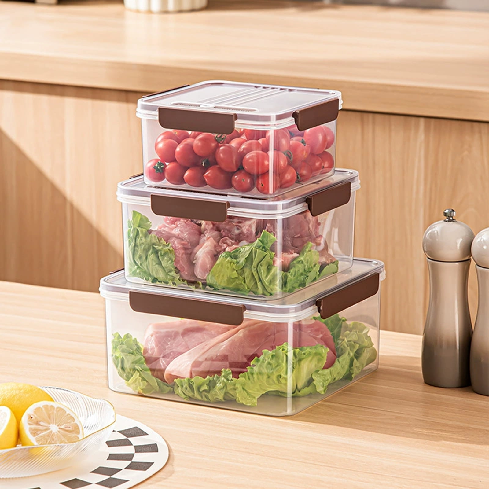 Djiypn Transparent Fresh-Keeping Box Timed To Keep Food Fresh With ...
