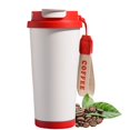 thumbnail image 1 of Djiypn Travel Coffee Tumbler 16.9 oz, 500ml 304 Stainless Steel Mug with Lid and Straw, Insulated Cup for Water, Tea, Hot and Cold Drinks, Red, 1 of 7