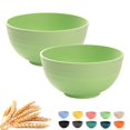 thumbnail image 1 of Djiypn Unbreakable Wheat Straw Cereal Bowls - Microwave, Dishwasher Safe Lightweight&nbsp;Soup and Salad Bowls, 2Pack, 25oz, Green, 1 of 9