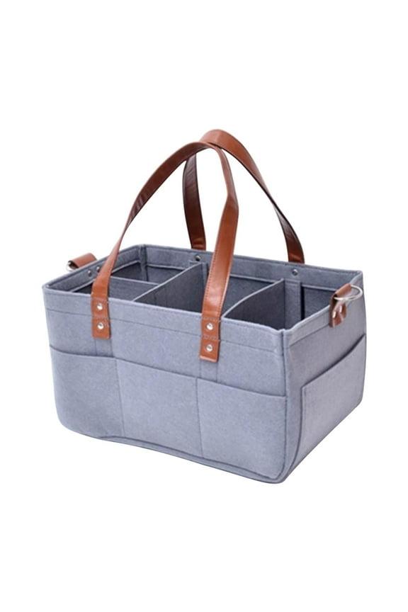 Utility Tote with Pockets & Compartments-Perfect Nurse Tote Bag, Teacher Bag, Work Bags for Women & Craft Tote, Gray