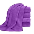 thumbnail image 1 of Djiypn Washcloths, 5 Pack Microfiber Face Towels, Highly Absorbent and Soft Feel Wash Cloths & Hand Towels for Bathroom, Hotel, Spa, and Gym, 12x27.5 Inch, Purple, 1 of 6