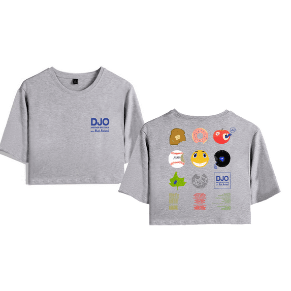 Djo Merch Another Bite Tour Crop Top Midriff-Baring Tshirt Women Girl Short Sleeve