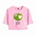 thumbnail image 1 of Djo Merch Green Apple Crop Top Midriff-Baring Tshirt Women Girl Short Sleeve, 1 of 3