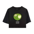 thumbnail image 1 of Djo Merch Green Apple Crop Top Midriff-Baring Tshirt Women Girl Short Sleeve, 1 of 3