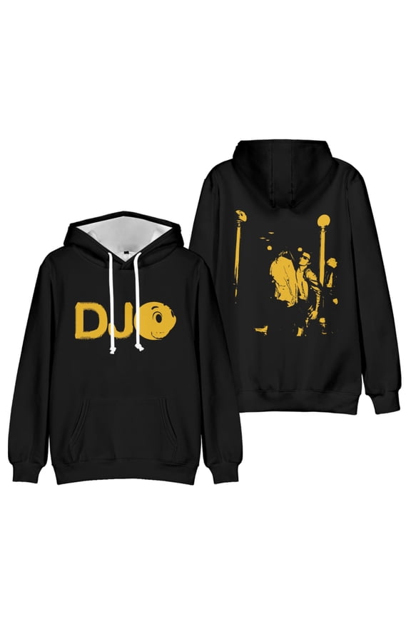 Djo Merch Smiley Face Logo Graphic Printed Hoodie Long Sleeve Fan Merch Tour Album Pullovers Unisex Casual Outfits