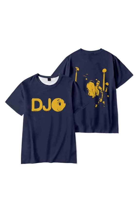 Djo Merch Smiley Face Logo Graphic Printed Tee T-Shirt Unisex Fashion Tour Album Short Sleeve Jumpers Streetwear Fan Merch