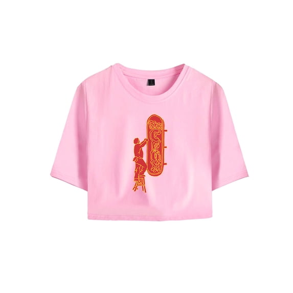 Djo Merch The Crux Sign Crop Top Fashion Graphic T-shirt Women Girl Short Sleeve