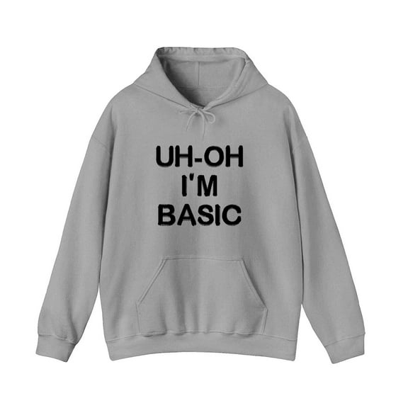 Djo Merch Uh-Oh I'm Basic Hoodie Graphic Hoodies Fashion Unisex Men Women Long Sleeve Pullover Tops