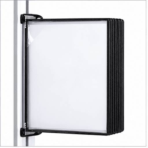 Djois by Tarifold PRO Wall Mount Reference System, Letter-Size, 10 Pockets, Black