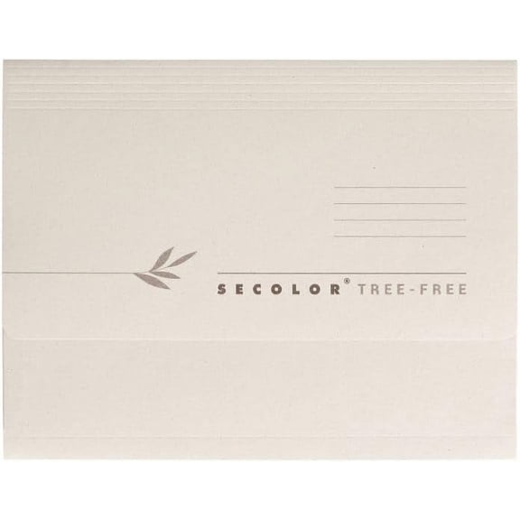Djois by Jalema® Sustainable Tree-Free Pocket Folders, Natural Beige, 60-Sheet Capacity, 10 inches by 11-5/8 inches, 30 Each (3923311)