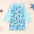 thumbnail image 1 of Djtdsds Baby Boys Print Long Sleeve One Piece Rash Guard Swimsuit Size:12-18 Months, 1 of 5
