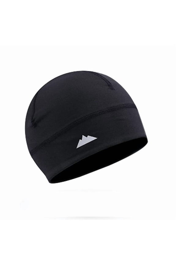 Black Thermal Cap Windproof for Cycling Running Skiing Size:One Size