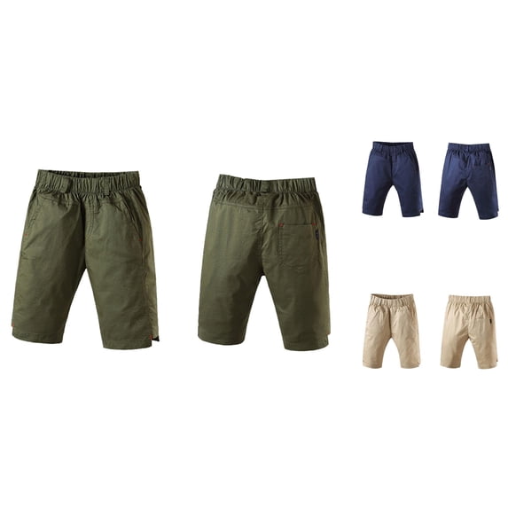 Djtdsds Boys Casual Shorts Kids Elastic Waist Solid Color Chino Shorts Size:9-10 Years