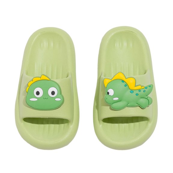 Djtdsds Children Styling Cartoon Dinosaur Vertical Insole EVA Indoor Outdoor Slide Slippers Size:4.5-5 Years