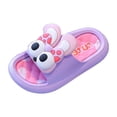 thumbnail image 1 of Djtdsds Girls' Cute Slide Sandals Soft Non- Open-Toe Slippers Color:Purple,Size:9.5-10 Years, 1 of 4