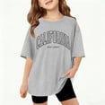 thumbnail image 1 of Djtdsds Girls' Oversized T-Shirt Crew Neck Short Sleeve Print Size:3-4 Years, 1 of 5