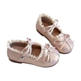 thumbnail image 1 of Djtdsds Girls Pearl Mary Jane Shoes Lace Bow Flats with Adjustable Strap for Dress and Casual Wear Size:11.5, 1 of 3