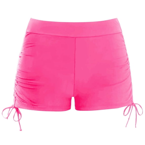Djtdsds Girls Solid Color Swim Bottoms High Waist Swimwear Comfortable Stretchy Swim Shorts for Toddler Kids Size:5-6 Years