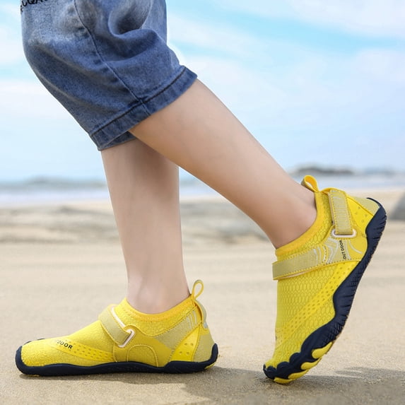 Djtdsds Kids Barefoot Water Shoes Breathable Mesh Adjustable Strap Non- Aqua Socks Size:11