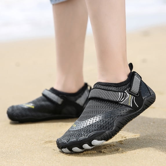 Djtdsds Kids Barefoot Water Shoes Breathable Mesh Adjustable Strap Non- Aqua Socks Size:6.5