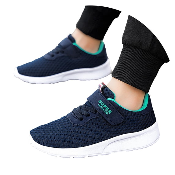Djtdsds Kids Breathable Mesh Athletic Sneakers Hook and Loop Running Shoes Size:2