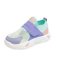 thumbnail image 1 of Djtdsds Kids Breathable Mesh Hook and Loop Athletic Running Shoes with Non- Cushion Sole Size:11.5, 1 of 9