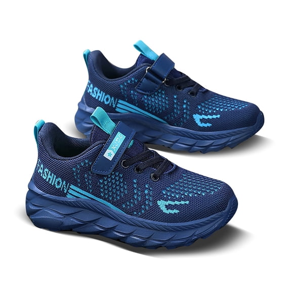 Djtdsds Kids Breathable Mesh Sneakers Adjustable Strap Lightweight Running Shoes Size:4-4.5 Years