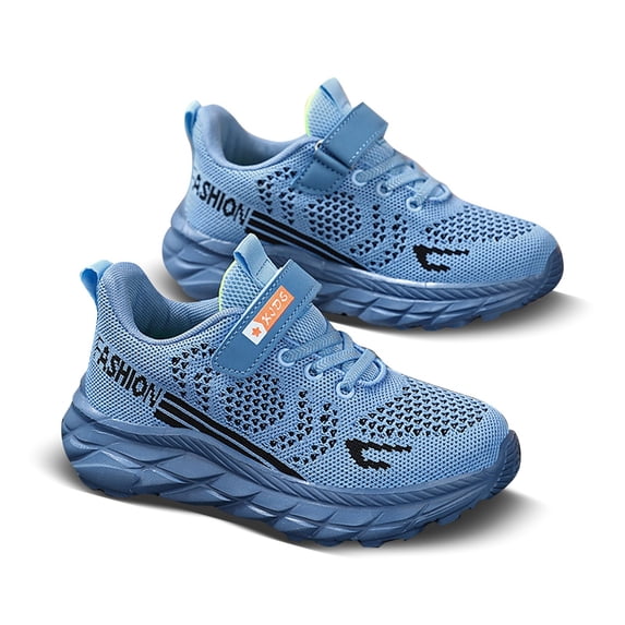 Djtdsds Kids Breathable Mesh Sneakers Adjustable Strap Lightweight Running Shoes Size:6-6.5 Years