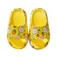 thumbnail image 1 of Djtdsds Kids' Bunny & Strawberry Print Slide Sandals Soft Non- Open-Toe Slippers Color:Yellow,Size:2.5-3 Years, 1 of 4