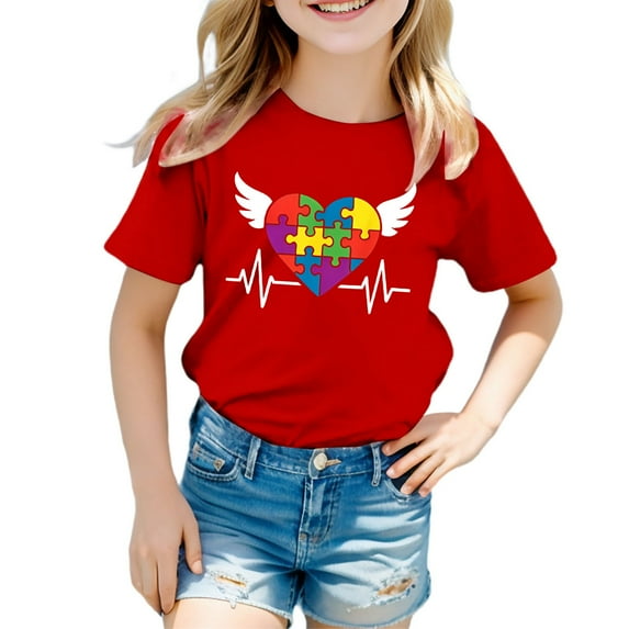 Djtdsds Kids Casual Comfort T-Shirts, Soft Blend Short Sleeve Tees for Everyday Wear & Youth Apparel